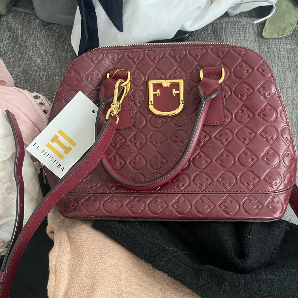 Furla burgundy handbag